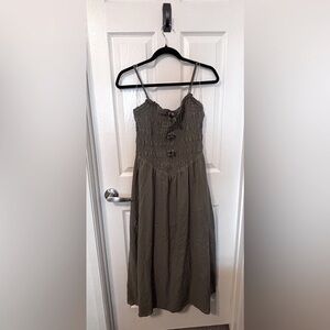 American Eagle Outfitters Olive Midi Dress